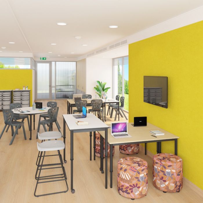 KS053 Maes Upright Height Adjustable Student Desk