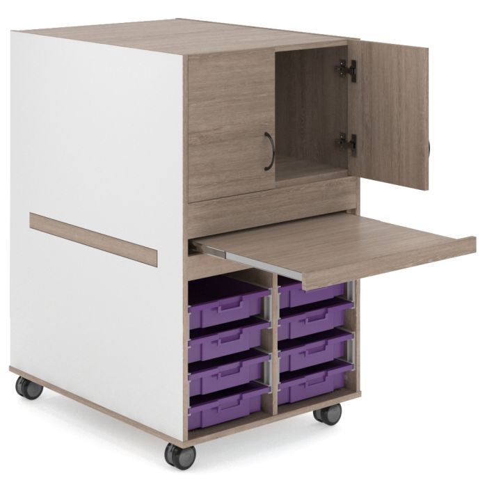 CS017 Gesso School Storage Cabinet