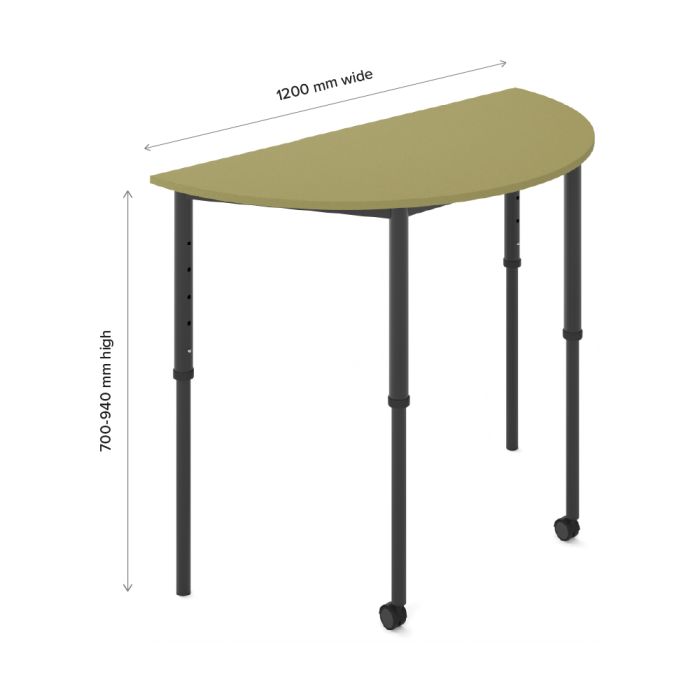 KS058 Fresco Curved Sit-Stand Student Table|Sit-Stand Student Table