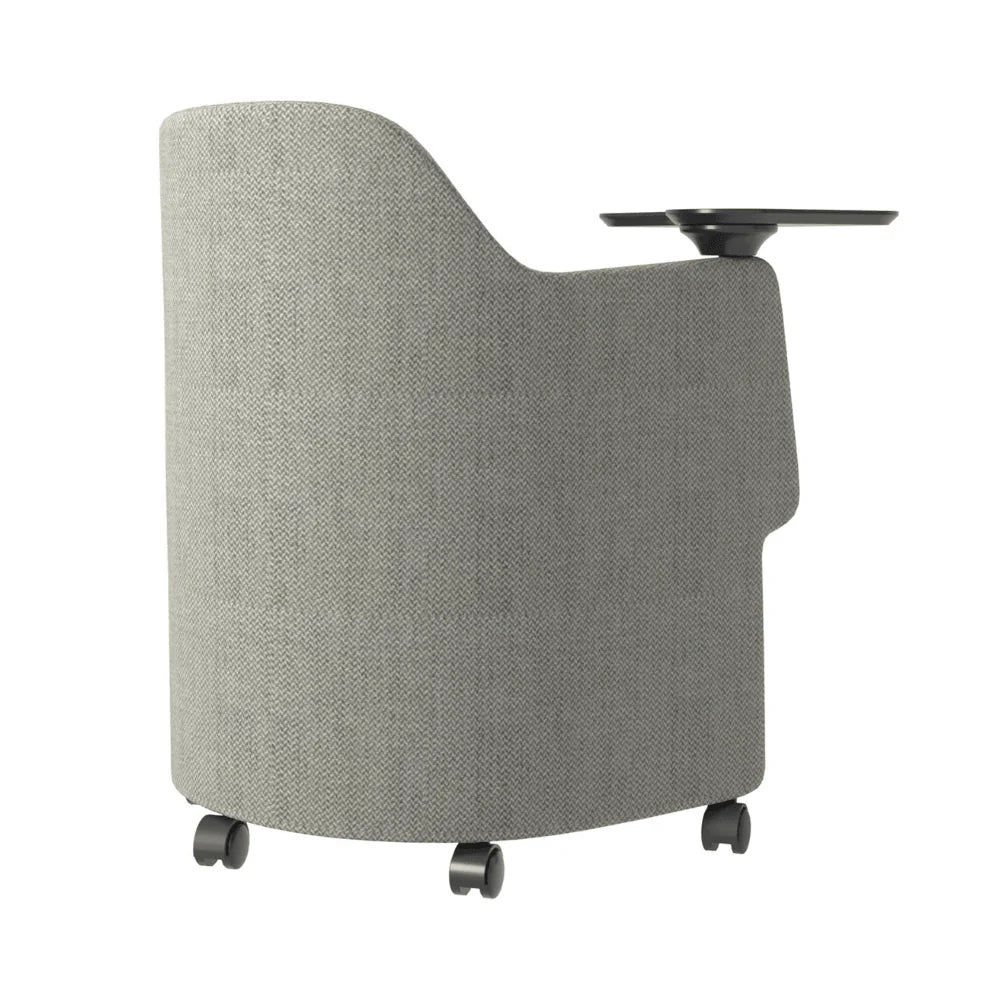 KEM027D-WP MITO 商務培訓椅|布藝手寫板儲物會議椅