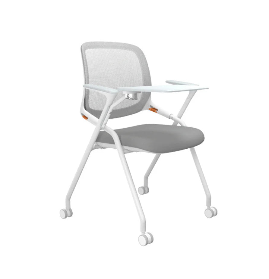 KEM039-G Legg 旋轉折疊寫字板會議椅|多功能可疊洽談培訓椅