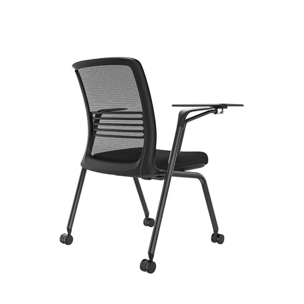 KEM042-WP Mero 可疊放培訓椅|網布靠背會議椅連寫字板