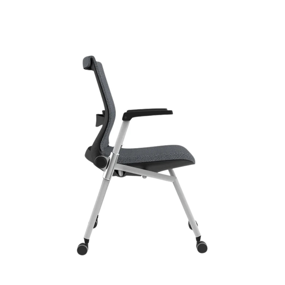KEM047 Aero 可疊放培訓椅|折疊扶手滑輪會議椅