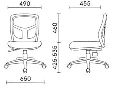 M537B21N Elegant 人體工學透氣網布辦公椅