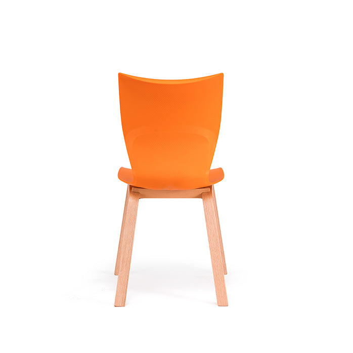KQT201D Tower Wooden Leg Plastic Chair