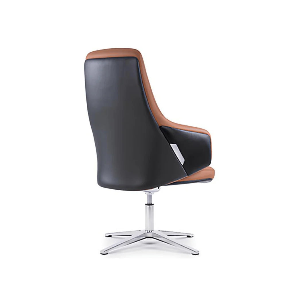 KST062 Camelback Mid-Back Leather Lounge Armchair