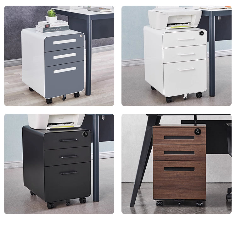 KM-BBF004 三層鋼製鎖櫃|附手抽設計