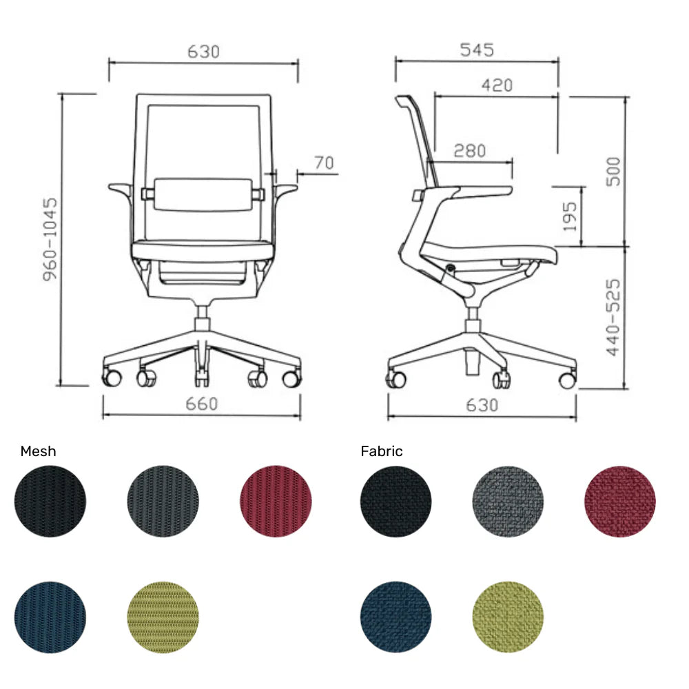 GT016C WING Breathable Mesh Staff Seat|Ergonomic Mesh Chair