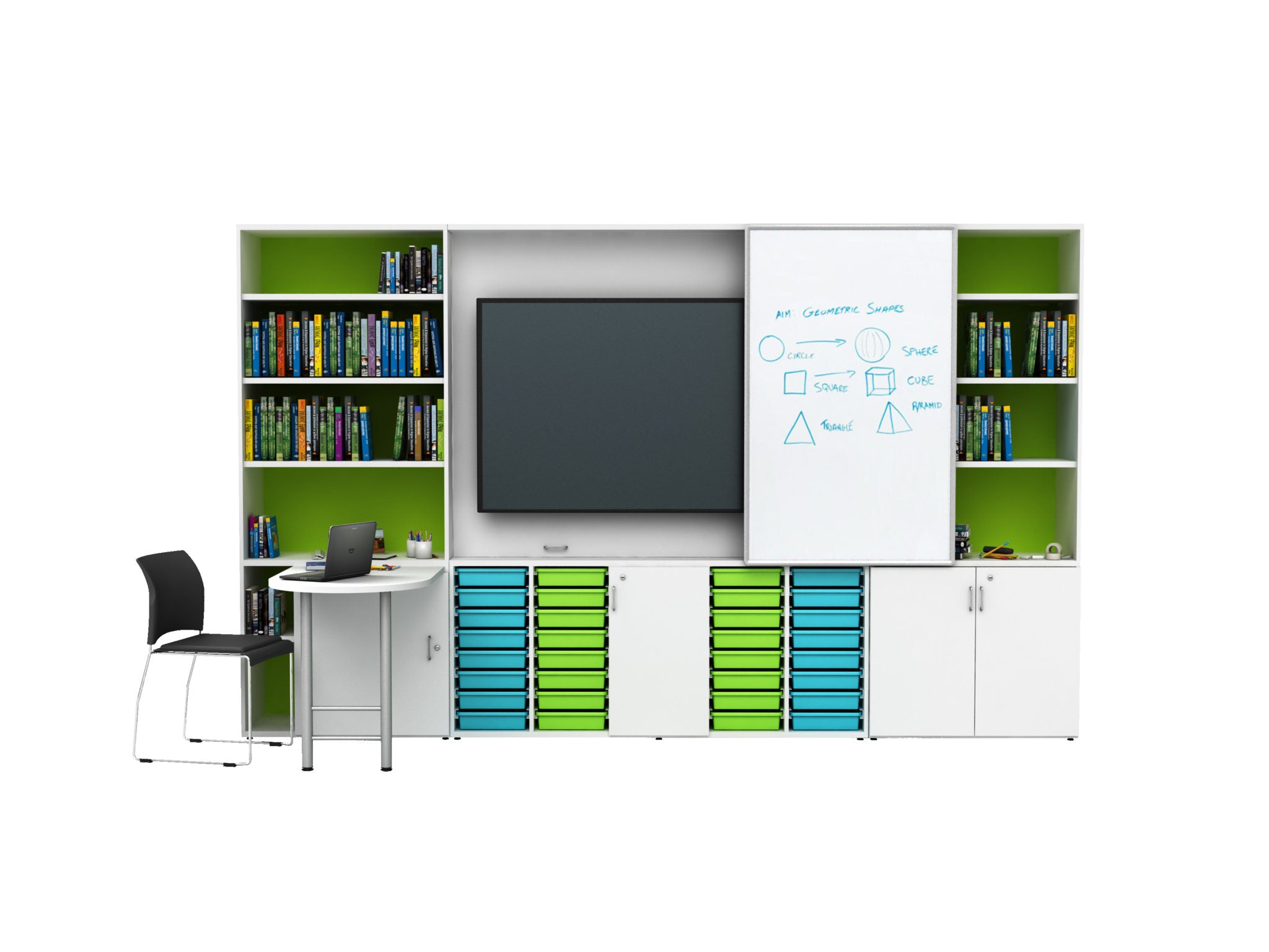 CS003 Scuola Teaching Wall|Innovative Teaching Wall Cabinet