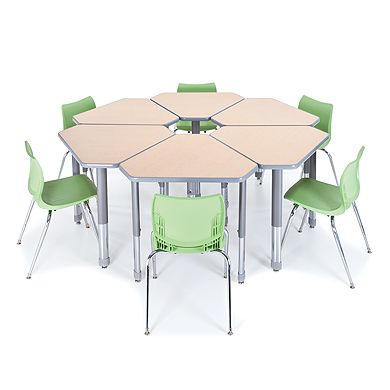 ST07- STEAM Triangular Table (corner side/wooden tabletop)