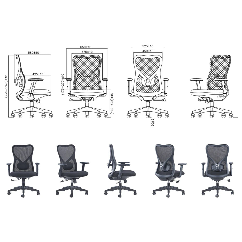 KH-518-L Koko Mid-Back Ergonomic Office Chair