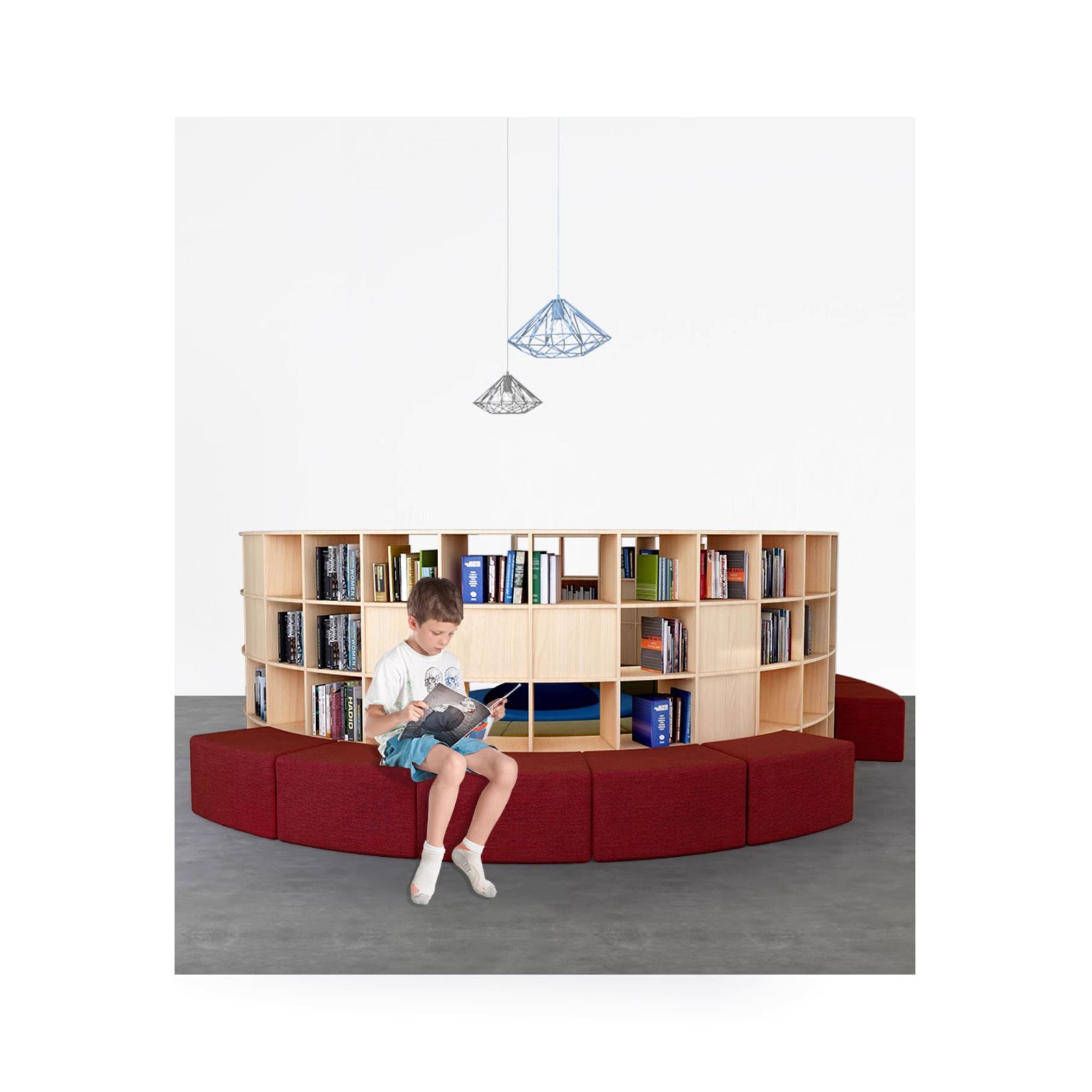 KAD 90 Quade Library Sofa Bookcase