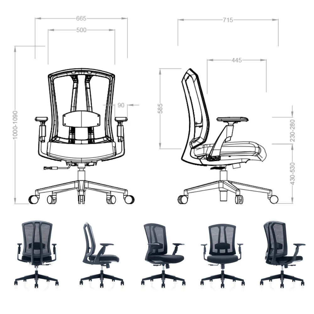 KH267-L Lirico 人體工學行政網椅