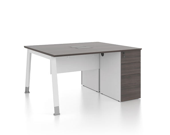 KA16 Noqi Desk with Storage Side Cabinet