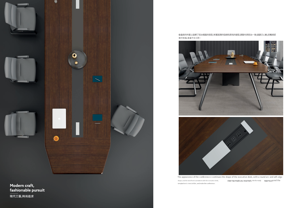 KA24 Gaddi Executive Desk with Storage Side Cabinets