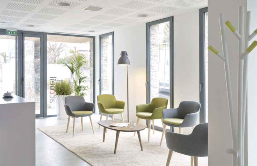 KSY095-OU Ozio 北歐風簡約布藝會客椅