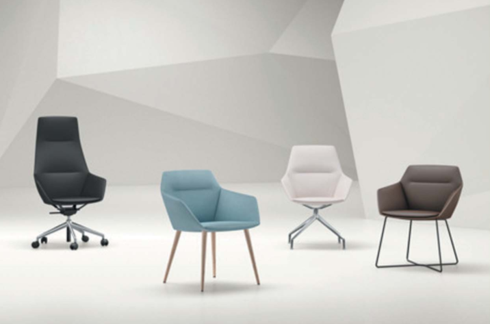 KSY087-OU Tregua 時尚皮革旋轉洽談會客椅