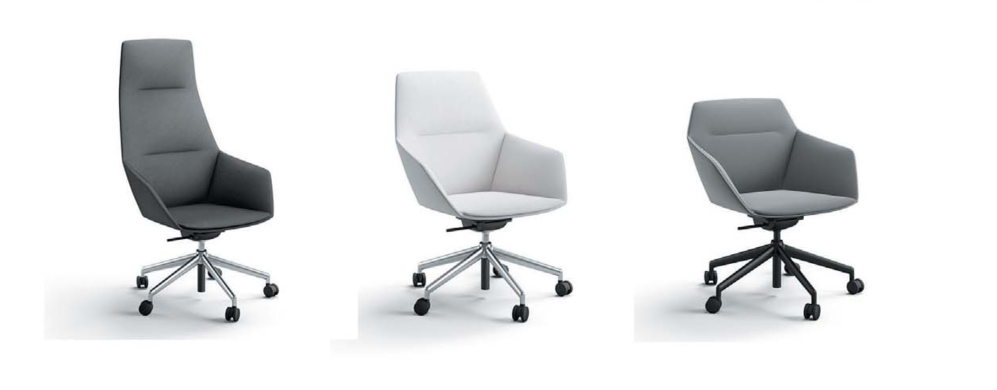 KSY087-OU Tregua 時尚皮革旋轉洽談會客椅