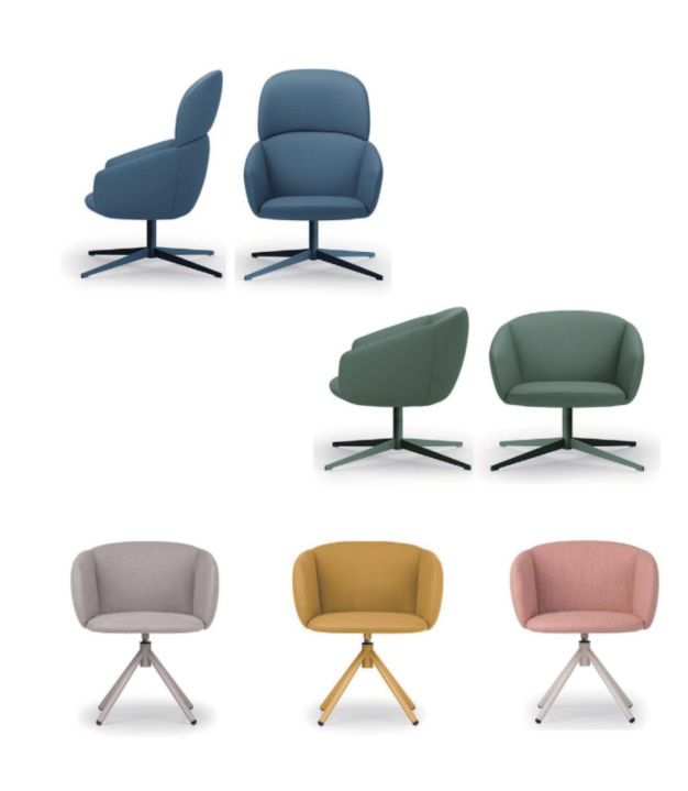 KSY069-OU Isola 時尚簡約布藝扶手休閒椅