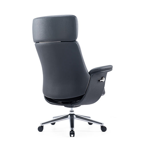 KH399 Basi 高背黑色皮革大班椅