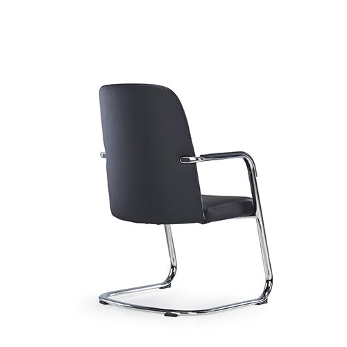 KH538-N Fregio Ergonomic Leather Chair with Arched Electroplated Legs