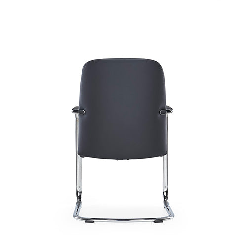 KH538-N Fregio Ergonomic Leather Chair with Arched Electroplated Legs