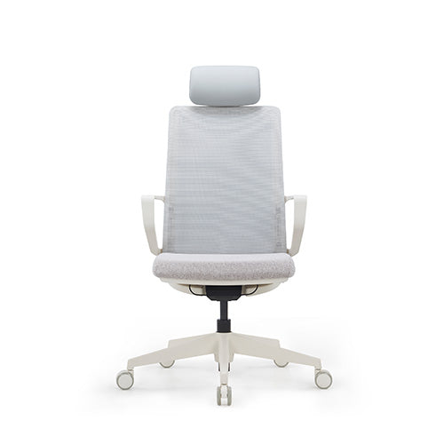 KH025-W Live High-Elasticity Breathable Steel Chair (White Frame)