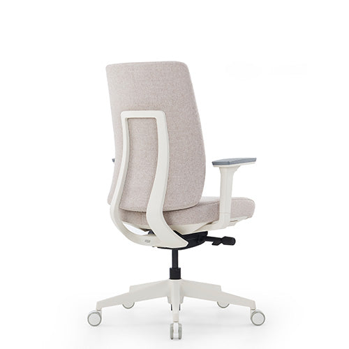 KH-K55B-BS-Cora High Back Office Chair with White Legs and 3D Armrests