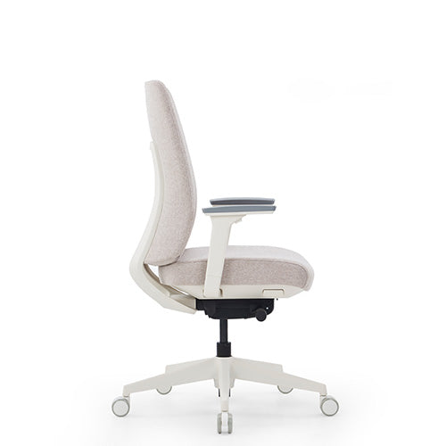 KH-K55B-BS-Cora High Back Office Chair with White Legs and 3D Armrests
