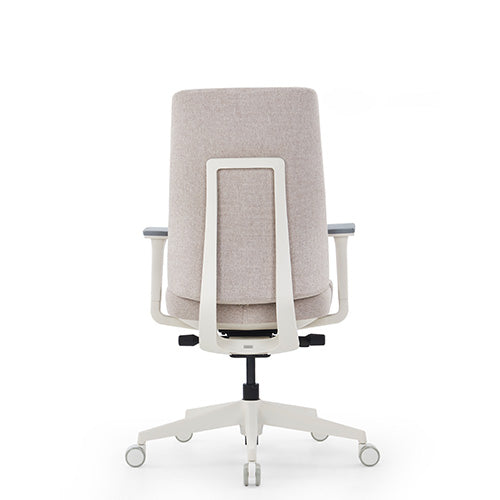 KH-K55B-BS-Cora High Back Office Chair with White Legs and 3D Armrests