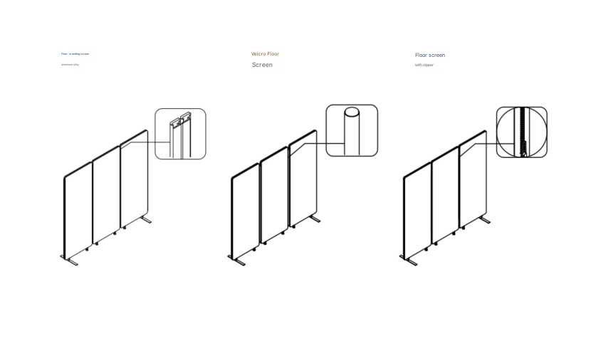 EFP-36 Trama 落地屏風(拉鍊款)