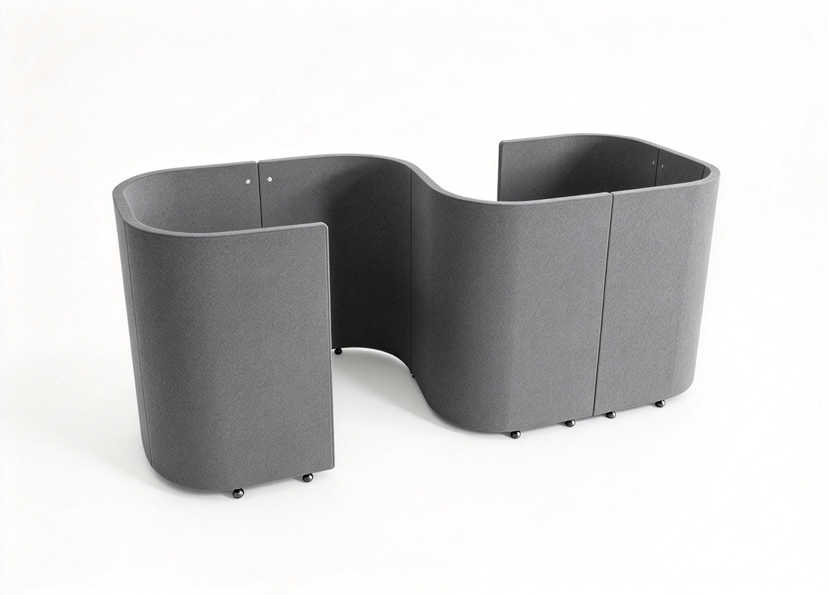 EFP-19 Chic S形工作位 分隔板 S-shaped workstation partition