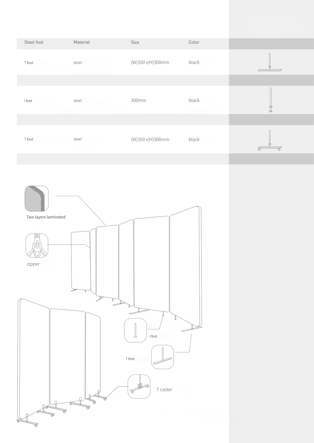 EFP-9 Muran 辦公位屏風組合 Workstation Partition Set