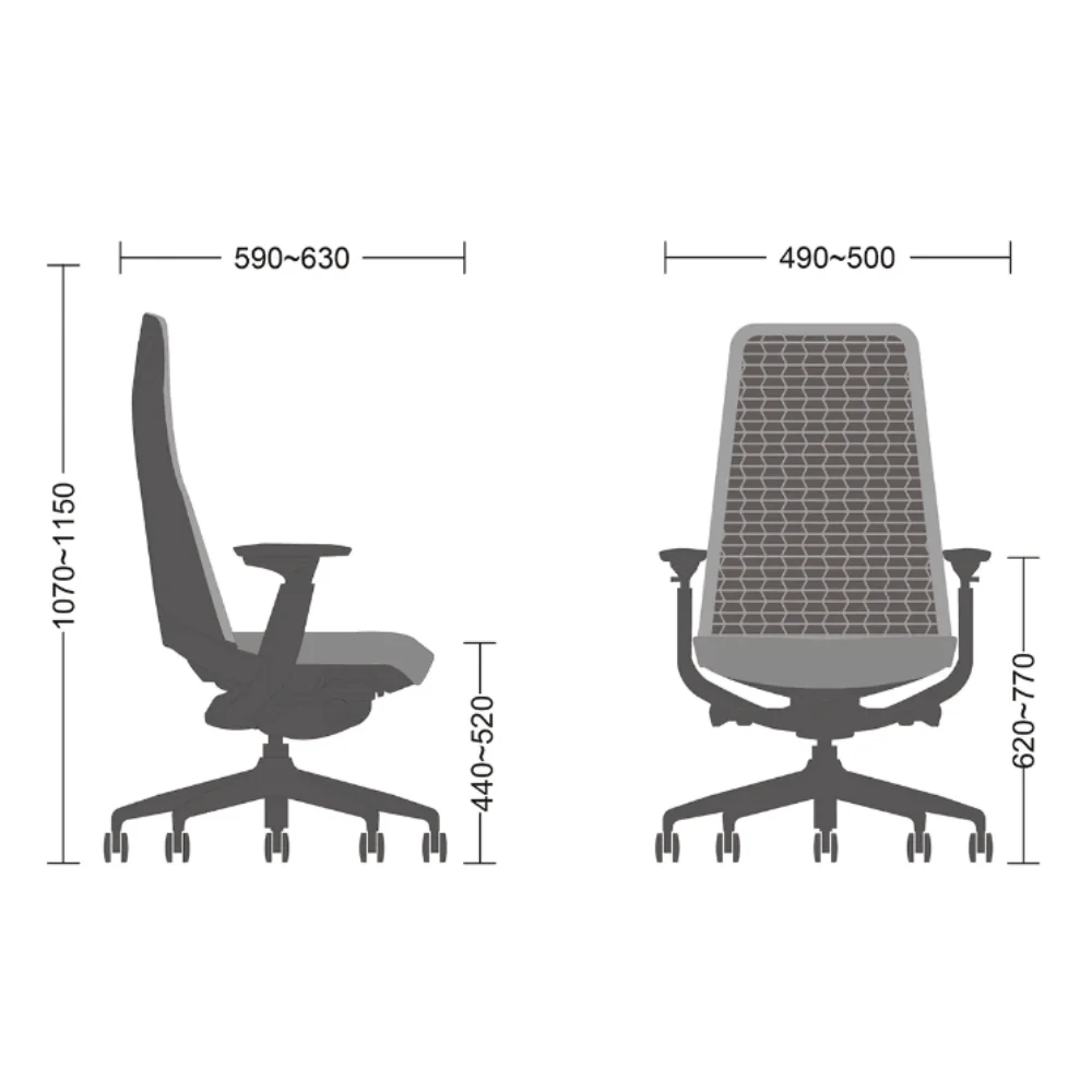 GT003L Yucan Mid-Back Ergonomic Office Computer Chair