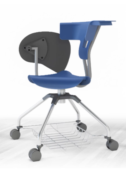 KAD17 Conf Chair with Pulley Writing Tablet and Saddle