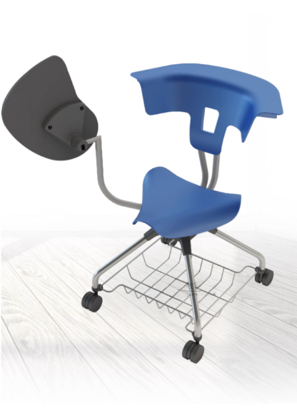 KAD17 Conf Chair with Pulley Writing Tablet and Saddle