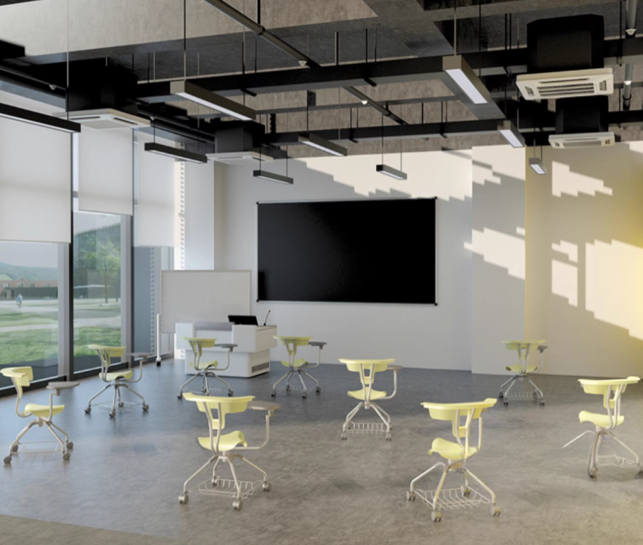 KAD17 Conf Chair with Pulley Writing Tablet and Saddle