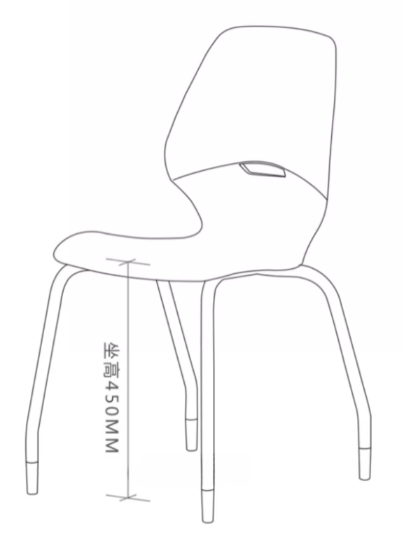 KSC002A Studio 四腳塑膠學生座椅