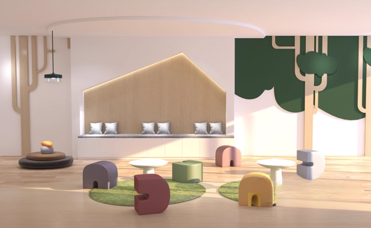 KAD7 Facile Rainbow Ben Ben Stool