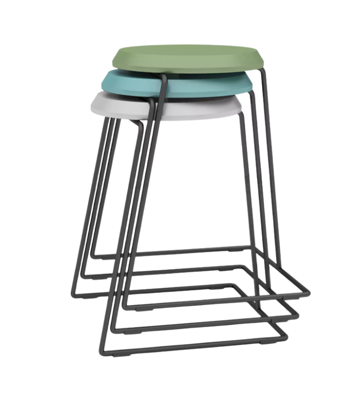KAD8 Sedia Simple Plastic Sled Leg Stacking Stool