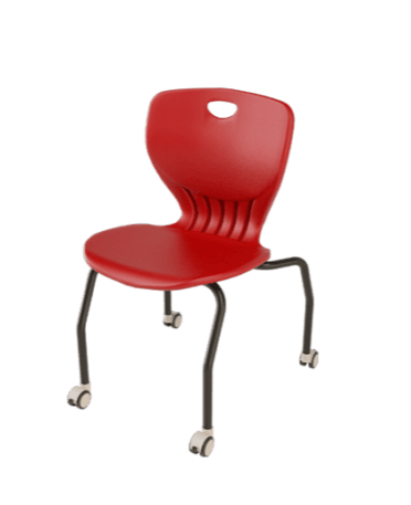 KEM084 Column Stackable Training Chair with Wheels