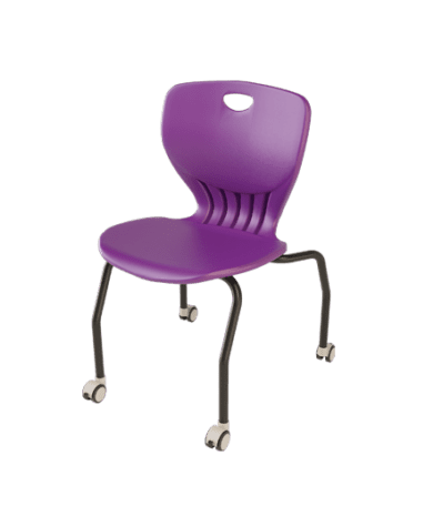 KEM084 Column Stackable Training Chair with Wheels