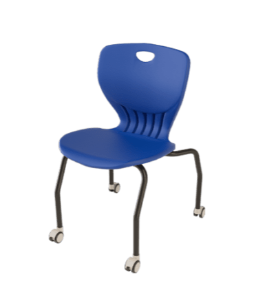 KEM084 Column Stackable Training Chair with Wheels
