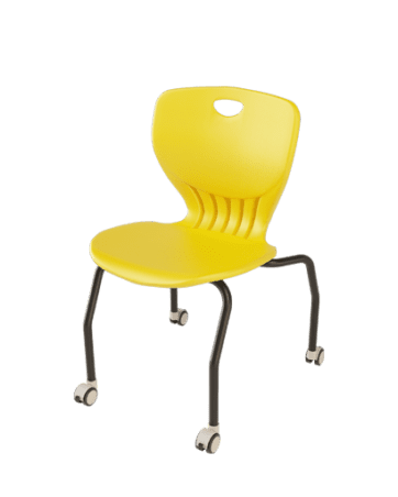 KEM084 Column Stackable Training Chair with Wheels