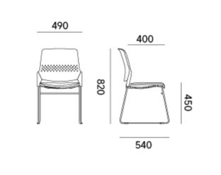 KEM102 Discen 透氣雪橇腳培訓椅