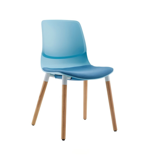 KEM134D Fleet 北歐風實木腳塑膠椅