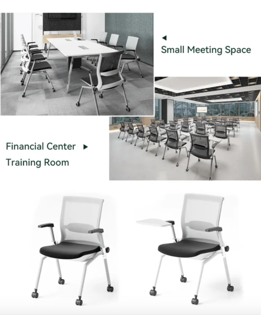 KH-002 VESNO Stackable Advanced Ergonomic Pulley Training Chair with Writing Board