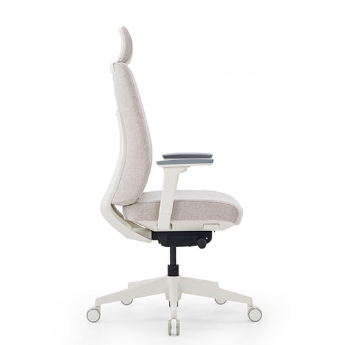 KH-K55B Cora High Back Office Chair with 3D Armrests and White Legs
