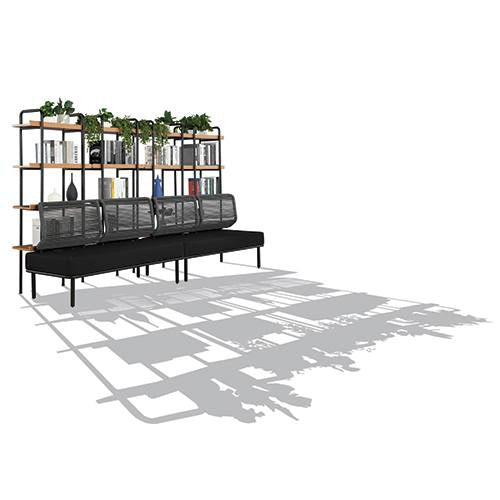 KH236 Striped Partition Bookshelf + Screen