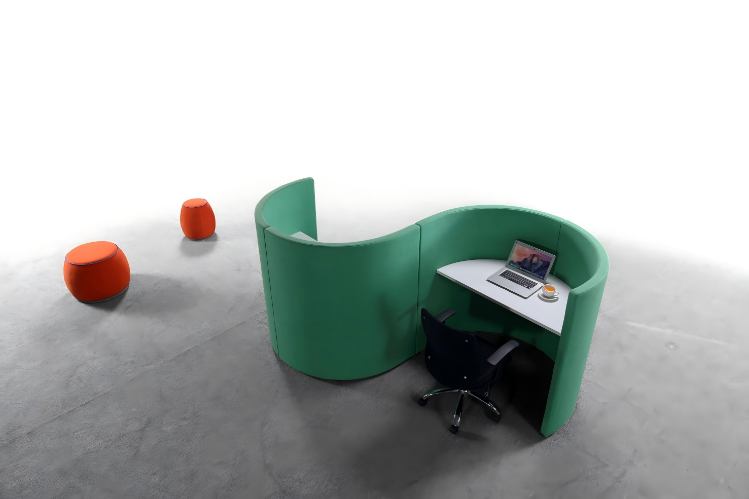 KH237 Lavoro S-shaped Office Partition Desk